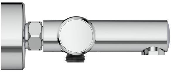 IDEAL STANDARD Badethermostat AP Ceratherm T25 N Ausladung 163 mm Chrom – wandmontiert, verchromt