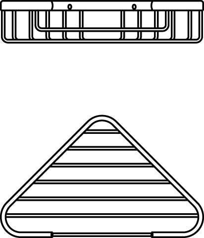 Ideal Standard IOM Eck-Seifenkorb in Chrom – Wandhängende Seifenablage aus Messing