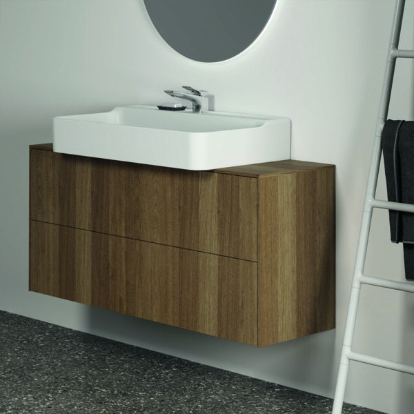 Ideal Standard Conca WT-Unterschrank 1202 mm, 2 Auszüge, Eiche geflammt, Push-Open