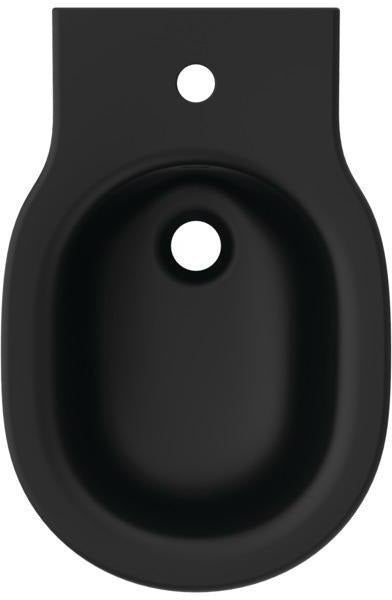 Ideal Standard Wandbidet Connect Air in Schwarz Matt – 360x540x300 mm, 1 Hahnloch, Unsichtbare Befestigung