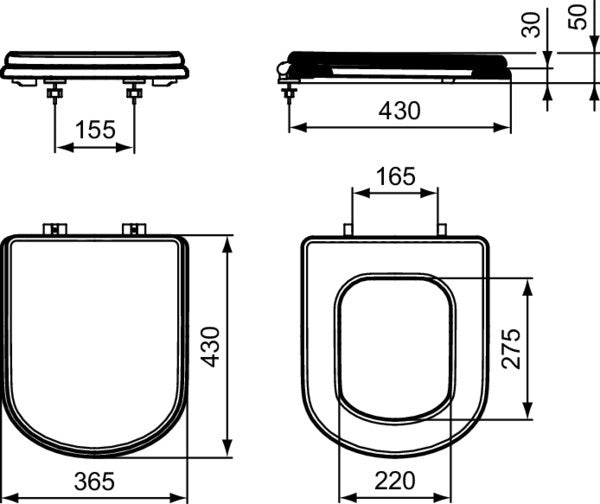 Ideal Standard WC-Sitz Calla Softclosing Weiß – MDF mit Absenkautomatik und Edelstahl-Scharnieren