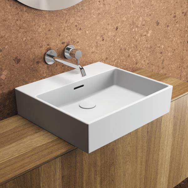 Ideal Standard Waschtisch Extra 500x450x150mm geschliffen Weiß ohne Hahnloch mit Überlauf