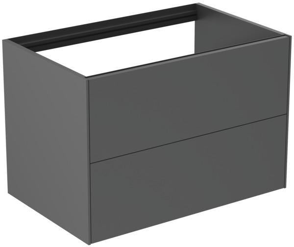 IDEAL STANDARD Conca Waschtischunterschrank 800 mm, 2 Auszüge, Walnuss Dunkel, wandhängend