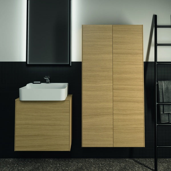 Ideal Standard Conca Waschtischunterschrank Eiche geflammt 602 mm mit Auszug und Push-Open