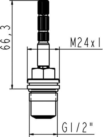 IDEAL STANDARD JADO Keramikoberteil G1/2 H960520NU rechtsschließend – Keramikkartusche für Armaturen