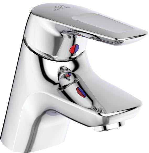IDEAL STANDARD Ceramix Blue Waschtisch-Einhandhebelmischer Chrom 117 mm mit Ablaufgarnitur