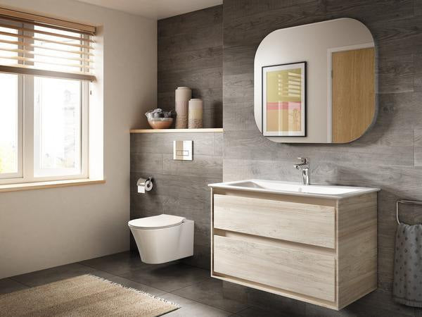 Ideal Standard Möbelwaschtisch Connect Air 1 Hahnloch mit Überlauf 840x460x165 mm Weiß