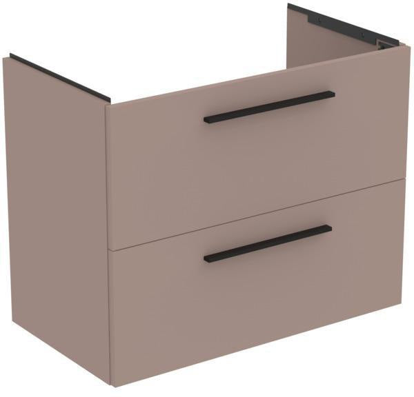 Ideal Standard i.life A Möbelpaket mit Waschtisch 80 cm und Unterschrank, Weiß matt, Chrom Griff
