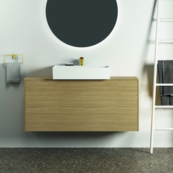 Ideal Standard Handtuchring Conca Cube eckig Brushed Gold – Messing, verdeckte Befestigung
