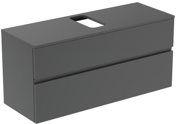 Ideal Standard Finesse Waschtischunterschrank 1202 mm, 2 Auszüge, Greige matt