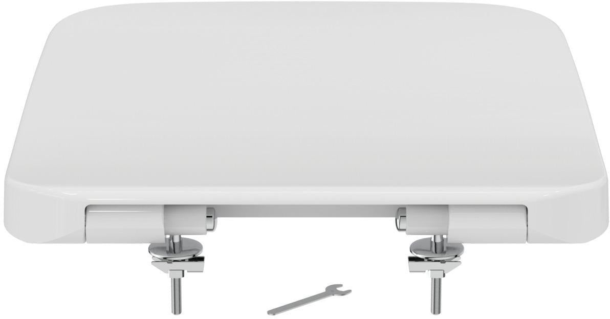 Ideal Standard WC-Sitz STRADA II Wrapover Weiß Duroplast mit Deckel und Edelstahl-Scharnieren