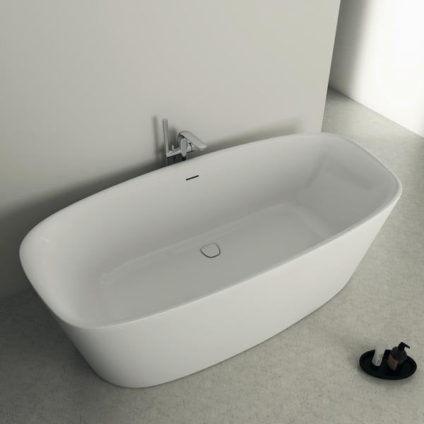 Ideal Standard Duo-Badewanne Dea freistehend 1900x900mm mit Ablauf und Überlauf in Weiß
