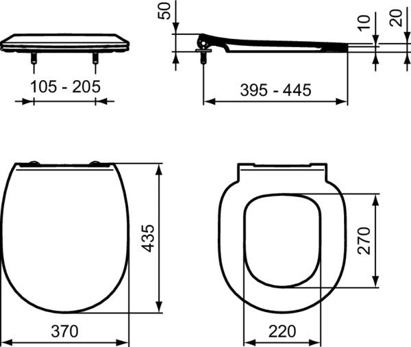 Ideal Standard WC-Sitz Connect Weiß mit Softclosing und Absenkautomatik