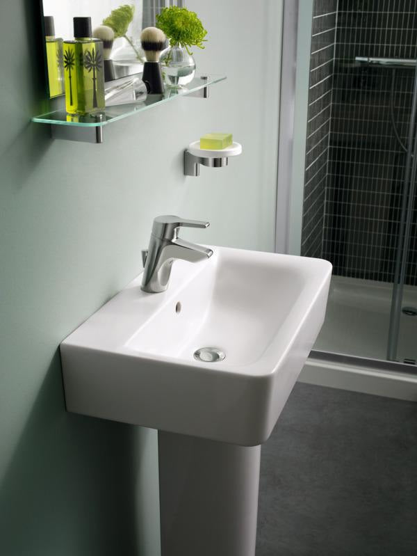 Ideal Standard Connect Cube Waschtisch 600 mm, 1 Hahnloch, mit Überlauf, Weiß