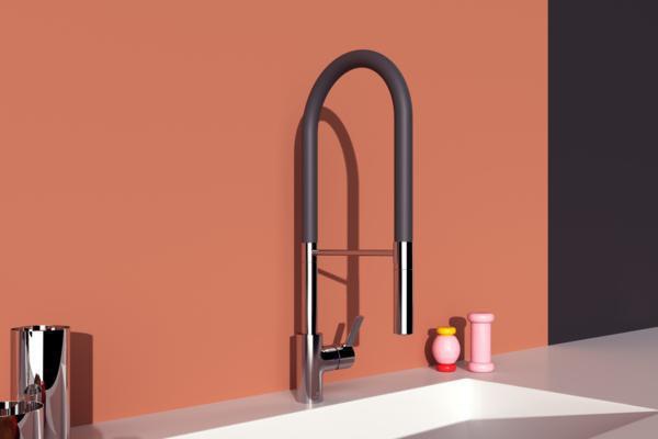 IDEAL STANDARD Gusto Küchenarmatur Semi-Pro 2F-Brause 225mm Silver Storm