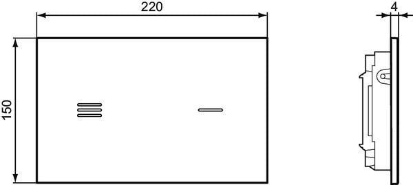 IDEAL STANDARD IS Sensor-Betätigungsplatte NT1 Symfo, Schwarz – Elektronische WC-Betätigung mit Frontbeleuchtung