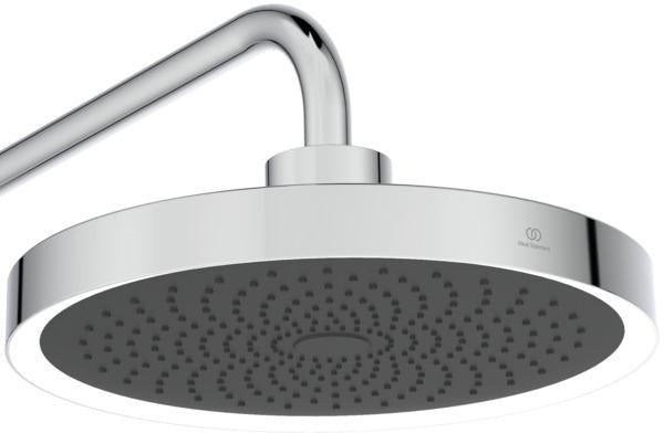 IDEAL STANDARD Duschsystem Ceratherm Solos mit LED-Leuchtring – Thermostat, Regenkopfbrause, Chrom