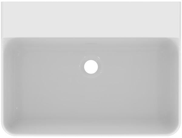 Ideal Standard Conca Aufsatzwaschtisch 600x450mm geschliffen Weiß ohne Hahnloch