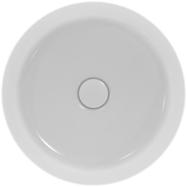 Ideal Standard Ipalyss Aufsatzwaschtisch 400x400mm Seidenweiß ohne Hahnloch ohne Überlauf