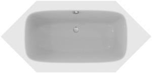 Ideal Standard i.life Sechseck-Badewanne 1900x900x450mm Weiß – Sanitäracryl, 260 l