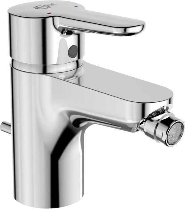 IDEAL STANDARD Connect Blue Bidetarmatur Einhandhebelmischer mit Ablaufgarnitur Chrom