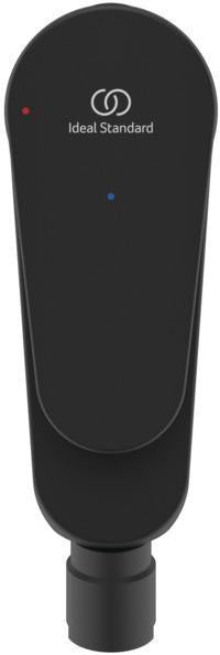 Ideal Standard Alu+ Bidetarmatur 115 mm Ausladung mit Ablaufgarnitur und BlueStart