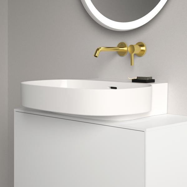 IDEAL STANDARD Aufsatzwaschtisch Linda-X 600x500x135mm geschliffen Weiß ohne Hahnloch mit Überlauf