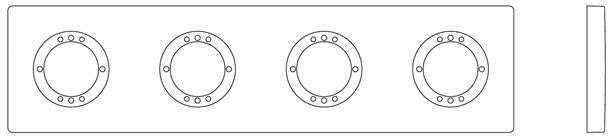 Ideal Standard Archimodule 1er Rosette 83x83 mm Chrom – Rechteckige Armaturenrosette