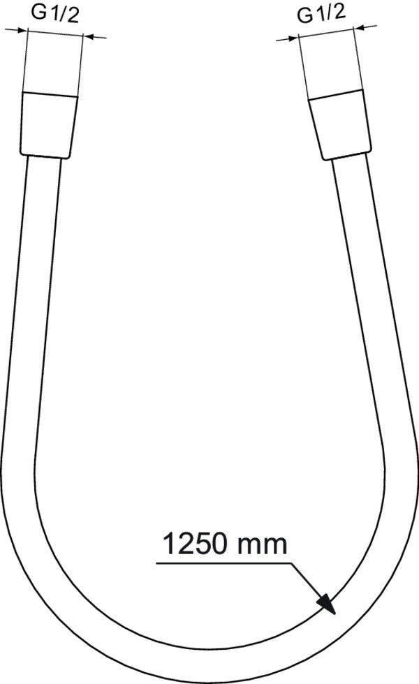 Ideal Standard Brauseschlauch Idealrain Atelier Idealflex 1250 mm Silver Storm