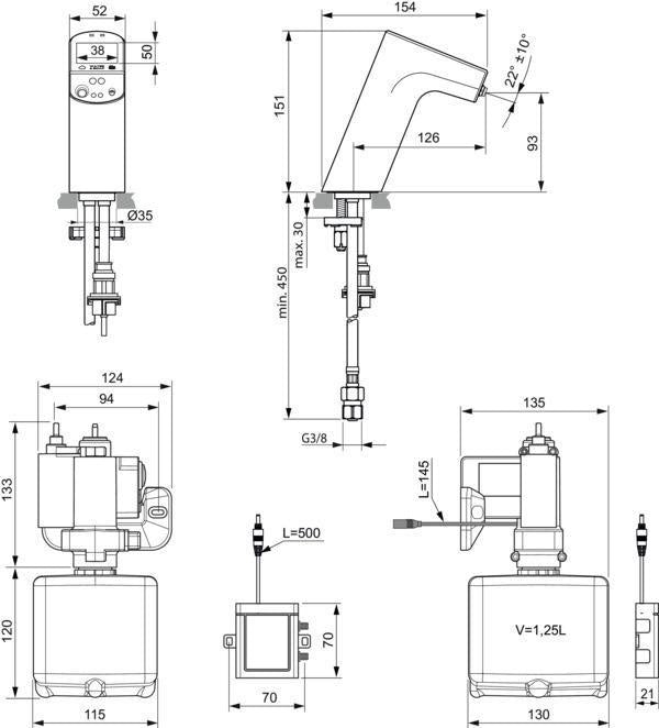 Ideal Standard Intellimix Sensor-Waschtischarmatur mit Seifenspender, Chrom – berührungslose Steuerung