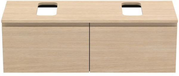 Ideal Standard Finesse Waschtischunterschrank 1200 mm mit 2 Auszügen und Softclose in Greige matt