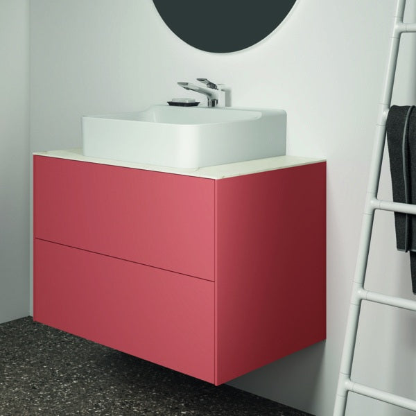 IDEAL STANDARD Conca Waschtischunterschrank 800 mm, 2 Auszüge, Walnuss Dunkel, wandhängend