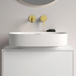 Ideal Standard Linda-X Aufsatzwaschtisch 500x480x135mm geschliffen Weiß ohne Hahnloch mit Überlauf