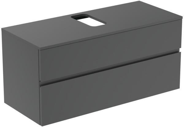 Ideal Standard Finesse Waschtischunterschrank 1202 mm, 2 Auszüge, Greige matt