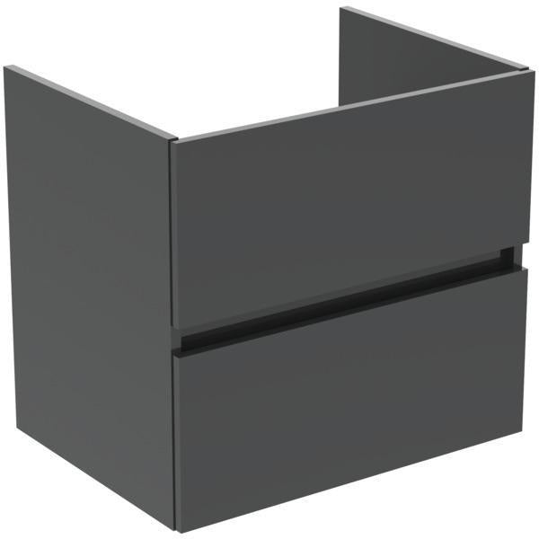 Ideal Standard Eurovit+ Möbelpaket mit Waschtisch 51 cm, Unterschrank 50 cm und 2 Auszügen in Grau