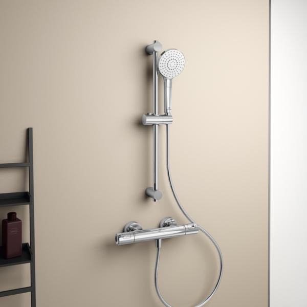 Ideal Standard Ceratherm T50 Brausethermostat mit 900 mm Brausestange und 3-Funktions-Handbrause in Chrom