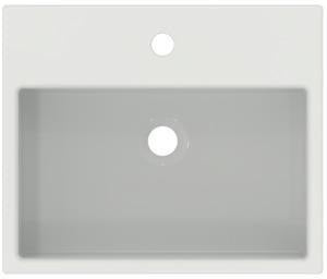 Ideal Standard Halbeinbau-Waschtisch Extra 500x420mm Weiß mit Überlauf und 1 Hahnloch