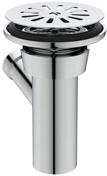 Ideal Standard Überlauf mit Siphon Chrom – Ersatzteil für Spüle und Waschbecken