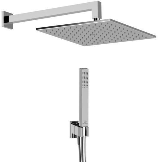 Ideal Standard Idealrain Armaturen-Paket 02 Chrom – Duschsystem mit Handbrause und Brauseschlauch