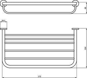 Ideal Standard IOM Badetuchablage 570 mm Chrom – Wandmontage mit verdeckter Befestigung