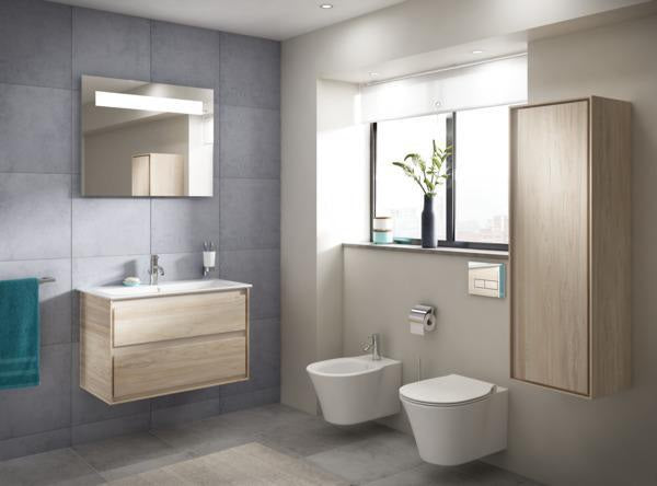 Ideal Standard Möbelwaschtisch Connect Air 1 Hahnloch mit Überlauf 840x460x165 mm Weiß