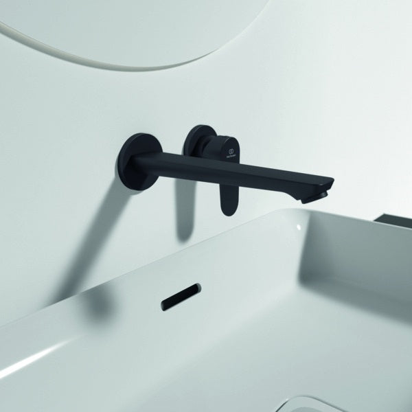 Ideal Standard Cerafine O Wand-Waschtischarmatur 224 mm Silk Black – Einhandhebelmischer