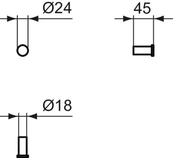 Ideal Standard Handtuchhaken Connect, Chrom – Wandmontage, verdeckte Befestigung, Messing