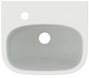 Ideal Standard i.life A Handwaschbecken 350x300x115 mm Weiß, 1 Hahnloch links, mit Überlauf