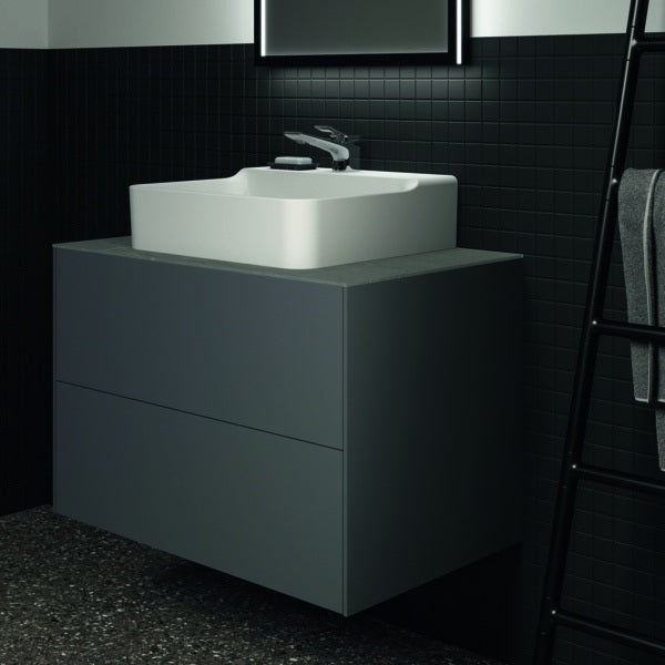 IDEAL STANDARD Conca Waschtischunterschrank 800 mm, 2 Auszüge, Walnuss Dunkel, wandhängend