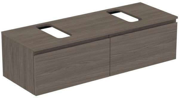 Ideal Standard Finesse Waschtischunterschrank 1402 mm, 2 Auszüge, Greige matt, wandhängend