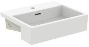 Ideal Standard Halbeinbau-Waschtisch Extra 500x420mm Weiß mit Überlauf und 1 Hahnloch