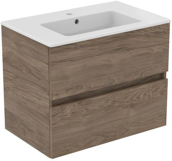 Ideal Standard Eurovit+ Möbelpaket mit Waschtisch 51 cm, Unterschrank 50 cm und 2 Auszügen in Grau