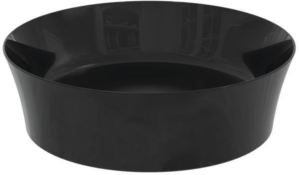 Ideal Standard Ipalyss Aufsatzwaschbecken 400x400mm Schwarz ohne Hahnloch ohne Überlauf