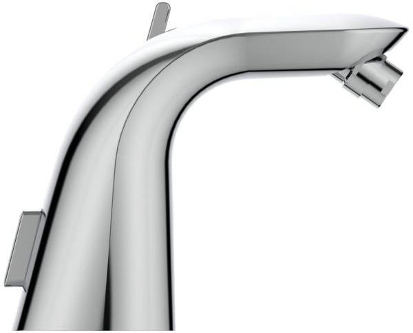 IDEAL STANDARD Melange Einhebel-Bidetarmatur mit Ablaufgarnitur, Chrom, 113 mm Ausladung